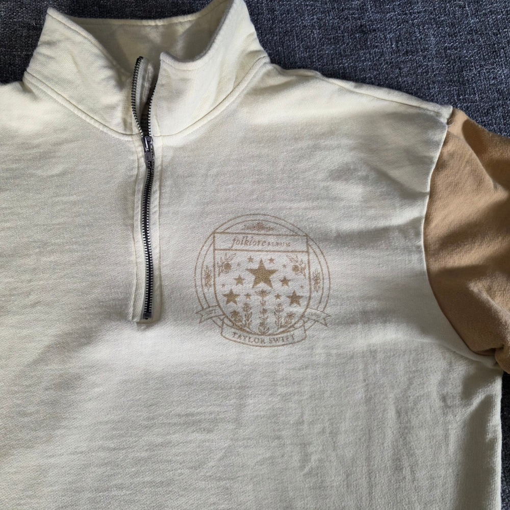 Taylor Swift Folklore Holiday Limited Edition Quarter Zip Pullover SWIFT Large - Picture 2 of 10